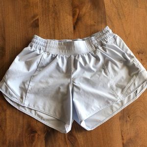 LULULEMON SHORTS IN PALE BLUE COLOR
